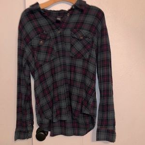 flannel button up shirt